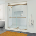 1200 Series 72 in. W x 76 in. H Semi-Frameless Bypass Sliding Shower Doors