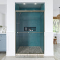 1200 Series 72 in. W x 76 in. H Semi-Frameless Bypass Sliding Shower Doors