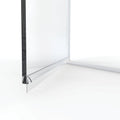 2200 Series 59 in. W x 76 in. H Semi-Frameless Swing Shower Door with Fixed Panel