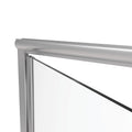2200 Series 41 in. W x 76 in. H Semi-Frameless Swing Shower Door with Fixed Panel