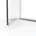 2200 Series 41 in. W x 76 in. H Semi-Frameless Swing Shower Door with Fixed Panel