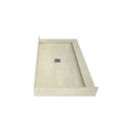 Redi Base® 30 In x 54 In Right Double Threshold Corner Tileable Shower Pan Base with Center Drain