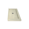 Redi Base® 30 In x 54 In Triple Curb Tileable Shower Pan Base with Center Drain