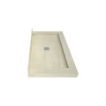 Redi Base® 30 In x 54 In Triple Curb Tileable Shower Pan Base with Center Drain