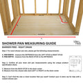 Redi Free® 30 In x 63 In Barrier Free Tileable Shower Pan Base with Right Drain