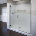 3200 Series 47-9/16 in. W x 76 in. H Frameless Swing Shower Door with Fixed Panel