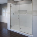 3200 Series 47-9/16 in. W x 72 in. H Frameless Swing Shower Door with Fixed Panel