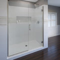 3200 Series 59-9/16 in. W x 76 in. H Frameless Swing Shower Door with Fixed Panel