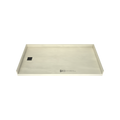 Redi Free® 33 In x 63 In Barrier Free Tileable Shower Pan Base with Left Drain
