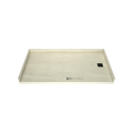 Redi Free® 33 In x 63 In Barrier Free Tileable Shower Pan Base with Right Drain