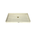 Redi Base® 34 In x 60 In Single Curb Tileable Shower Pan Base with Center Drain