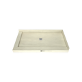 Redi Base® 34 In x 60 In Left Double Threshold Corner Tileable Shower Pan Base with Center Drain