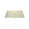 Redi Base® 34 In x 60 In Left Double Threshold Corner Tileable Shower Pan Base with Center Drain