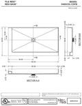 Redi Base® 34 In x 60 In Left Double Threshold Corner Tileable Shower Pan Base with Center Drain