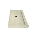 Redi Base® 34 In x 60 In Right Double Threshold Corner Tileable Shower Pan Base with Center Drain