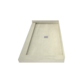 Redi Base® 34 In x 60 In Right Double Threshold Corner Tileable Shower Pan Base with Center Drain