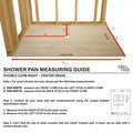Redi Base® 34 In x 60 In Right Double Threshold Corner Tileable Shower Pan Base with Center Drain