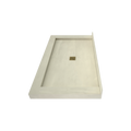 Redi Base® 34 In x 60 In Triple Curb Tileable Shower Pan Base with Center Drain