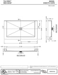 Redi Base® 34 In x 60 In Triple Curb Tileable Shower Pan Base with Center Drain