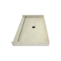 Redi Base® 37 In x 60 In Single Curb Tileable Shower Pan Base with Center Drain