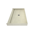 Redi Base® 37 In x 60 In Single Curb Tileable Shower Pan Base with Center Drain
