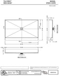 Redi Base® 37 In x 60 In Single Curb Tileable Shower Pan Base with Center Drain