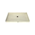 Redi Base® 37 In x 60 In Single Curb Tileable Shower Pan Base with Center Drain