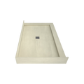 Redi Base® 37 In x 60 In Right Double Threshold Corner Tileable Shower Pan Base with Center Drain