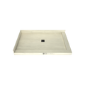 Redi Base® 37 In x 60 In Right Double Threshold Corner Tileable Shower Pan Base with Center Drain