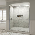 4000 Series 60 in. W x 76 in. H Semi-Frameless Bypass Sliding Shower Doors