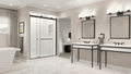 4000 Series 60 in. W x 76 in. H Semi-Frameless Bypass Sliding Shower Doors