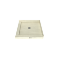 Redi Base® 42 In x 42 In Left Double Threshold Corner Tileable Shower Pan Base with Center Drain