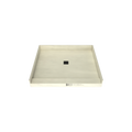 Redi Base® 42 In x 48 In Single Curb Tileable Shower Pan Base with Center Drain