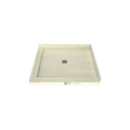 Redi Base® 42 In x 48 In Left Double Threshold Corner Tileable Shower Pan Base with Center Drain