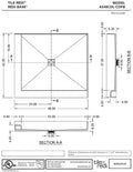 Redi Base® 42 In x 48 In Left Double Threshold Corner Tileable Shower Pan Base with Center Drain