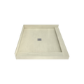 Redi Base® 42 In x 48 In Left Double Threshold Corner Tileable Shower Pan Base with Center Drain