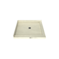 Redi Base® 42 In x 48 In Right Double Threshold Corner Tileable Shower Pan Base with Center Drain