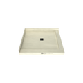 Redi Base® 42 In x 48 In Right Double Threshold Corner Tileable Shower Pan Base with Center Drain