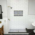 Redi Base® 42 In x 48 In Right Double Threshold Corner Tileable Shower Pan Base with Center Drain