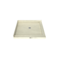 Redi Base® 42 In x 48 In Right Double Threshold Corner Tileable Shower Pan Base with Center Drain