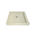 Redi Base® 42 In x 48 In Right Double Threshold Corner Tileable Shower Pan Base with Center Drain