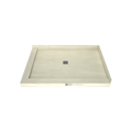 Redi Base® 42 In x 60 In Left Double Threshold Corner Tileable Shower Pan Base with Center Drain
