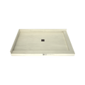 Redi Base® 42 In x 66 In Right Double Threshold Corner Tileable Shower Pan Base with Center Drain