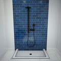 Redi Base® 42 In x 66 In Triple Curb Tileable Shower Pan Base with Center Drain