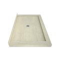 Redi Base® 42 In x 66 In Triple Curb Tileable Shower Pan Base with Center Drain
