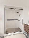 4600 Series 59 in. W x 76 in. H Frameless Sliding Shower Door with Fixed Panel