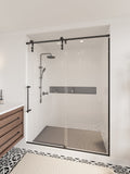 4600 Series 59 in. W x 76 in. H Frameless Sliding Shower Door with Fixed Panel