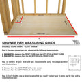 WonderFall Trench® 32 In x 48 In Right Dual Curb Corner Shower Pan with Left Drain and Linear Tileable Drain Grate
