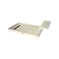 Base'N Bench® 30 In x 60 In Single Curb Shower Pan with Left Drain, Linear Matte Black Drain Grate, and Bench