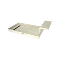 Base'N Bench® 33 In x 72 In Single Curb Shower Pan with Left Drain, Linear Oil Rubbed Bronze Drain Grate, and Bench